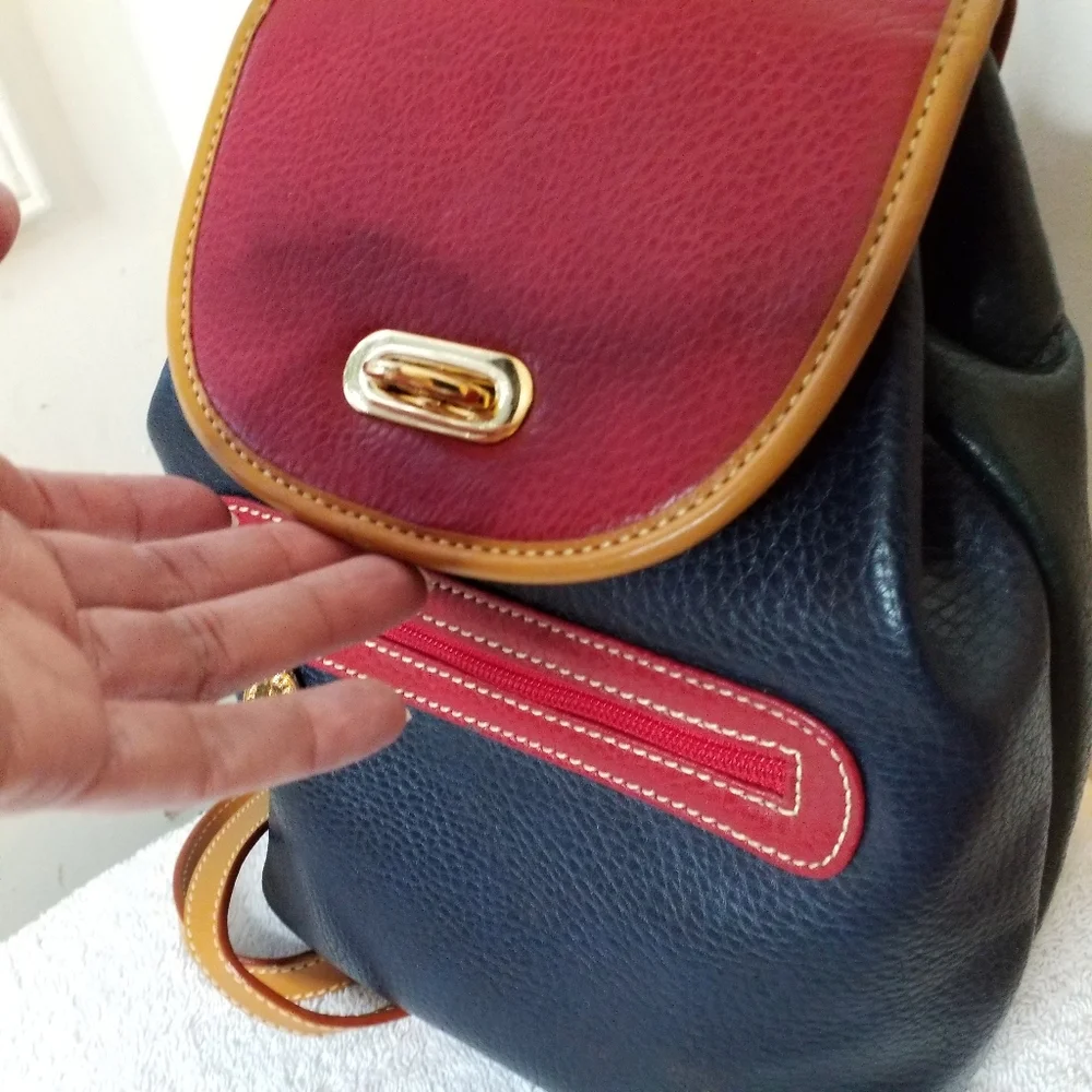 La Tour Eiffel 1887 colorblock Leather mini Backpack